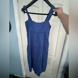Blue flowy dress